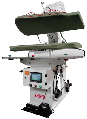 Sistema de aquecimento traseiro direito automático vertical de vapor da máquina de pressão do casaco de campanha