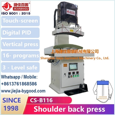 Máquina de pressão vertical livre 220V da camisa do enrugamento para a selagem da emenda do lado de corpo da luva