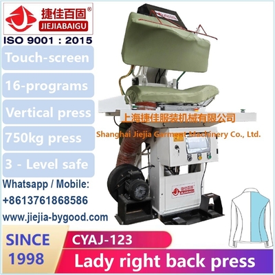 Vestido da senhora da máquina passando do vestuário da série completa da fábrica 1998 de Shanghai Jiejiabaigu para trás