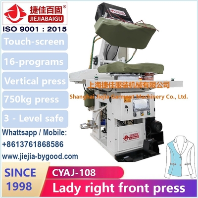 Parte dianteira do vestido da senhora da máquina passando do vestuário da série completa da fábrica 1998 de Shanghai Jiejiabaigu