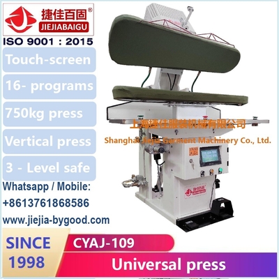Serviço de lavanderia Calças Calças Legger Pressão a vapor Máquina Pressão vertical Sistema automático de controle de tela sensível ao toque