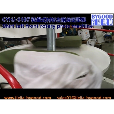 A máquina passando de máquina de pressão da camisa para a camisa saiu corpo dianteiro do movimento giratório &amp; do fanfarrão vertical da tampa do Teflon da imprensa