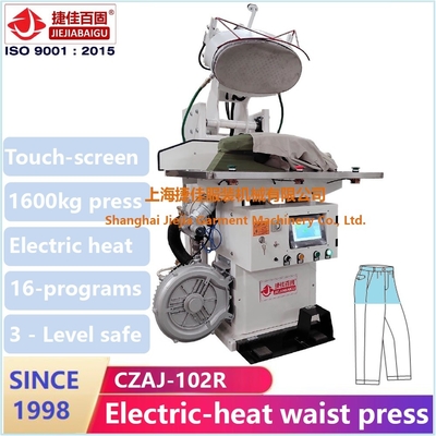 A calças ocasional arfa a máquina passando do vestuário do Plc da tela da máquina de pressão de Steeam
