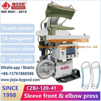 PLC do cotovelo e do Front Dress Press Machine Touch Sreen da luva do terno