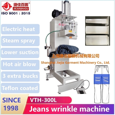 Máquina automática de limpeza de rugas de jeans